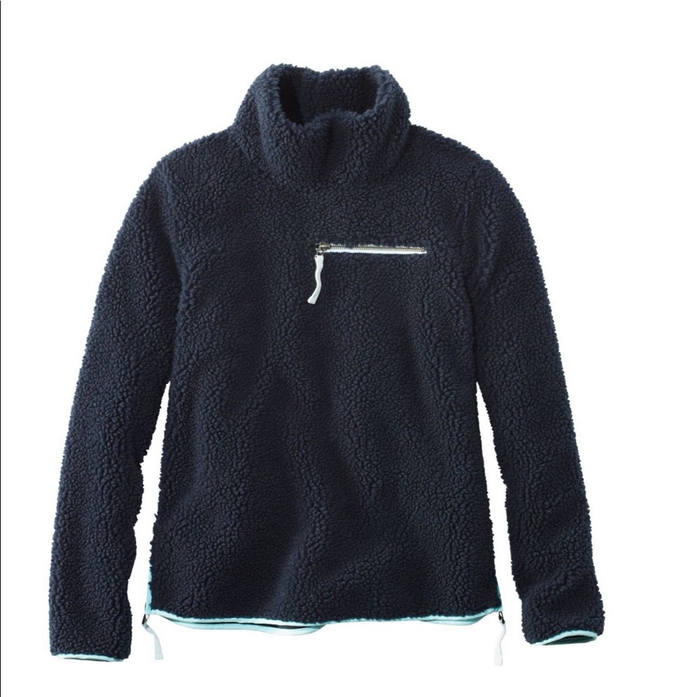 L.L. Bean Navy Blue Fleece Sweatshirt